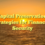 Capital Preservation: Strategies for Financial Security