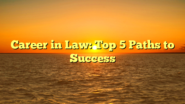 Career in Law: Top 5 Paths to Success