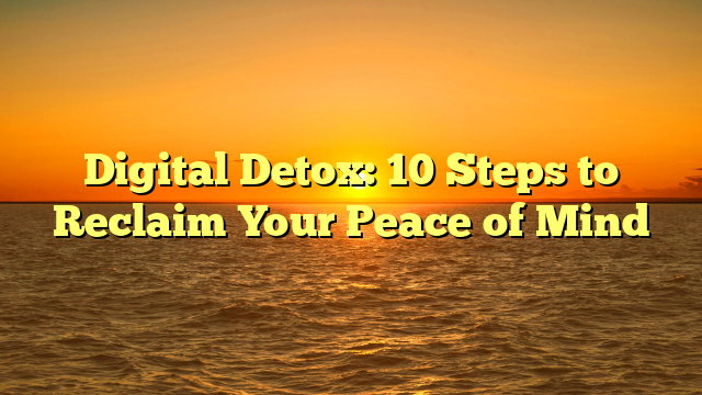 Digital Detox: 10 Steps to Reclaim Your Peace of Mind