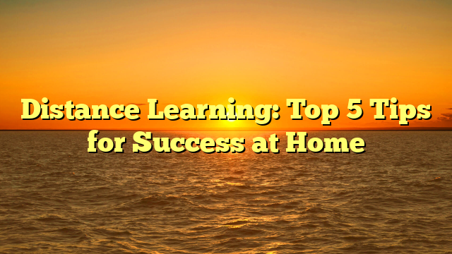 Distance Learning: Top 5 Tips for Success at Home