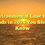 Environmental Law: Key Trends in 2023 You Should Know