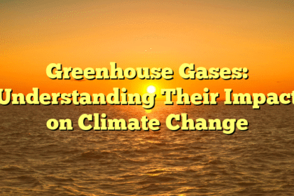 Greenhouse Gases: Understanding Their Impact on Climate Change