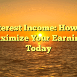 Interest Income: How to Maximize Your Earnings Today