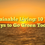 Sustainable Living: 10 Easy Ways to Go Green Today