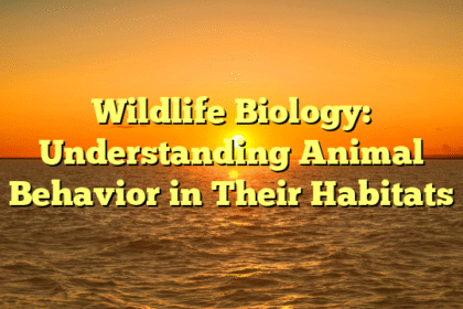 Wildlife Biology: Understanding Animal Behavior in Their Habitats